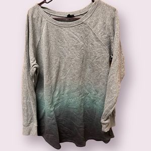 Torrid, Ombre Sweater, Gray to Green, Size 1X, Women's
